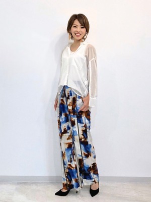 プリントグラフィックイージーパンツ