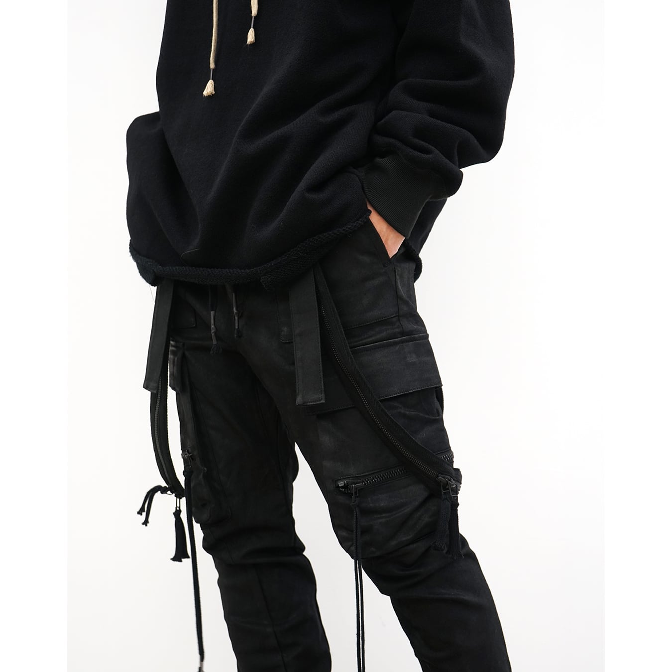 ディーハイゲン　D.HYGEN sarouel jogger pants D.HYGEN Non-ply yarn-lined multi-pocket sarouel jogger pants