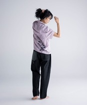 Flower back print shirt［HSS002］