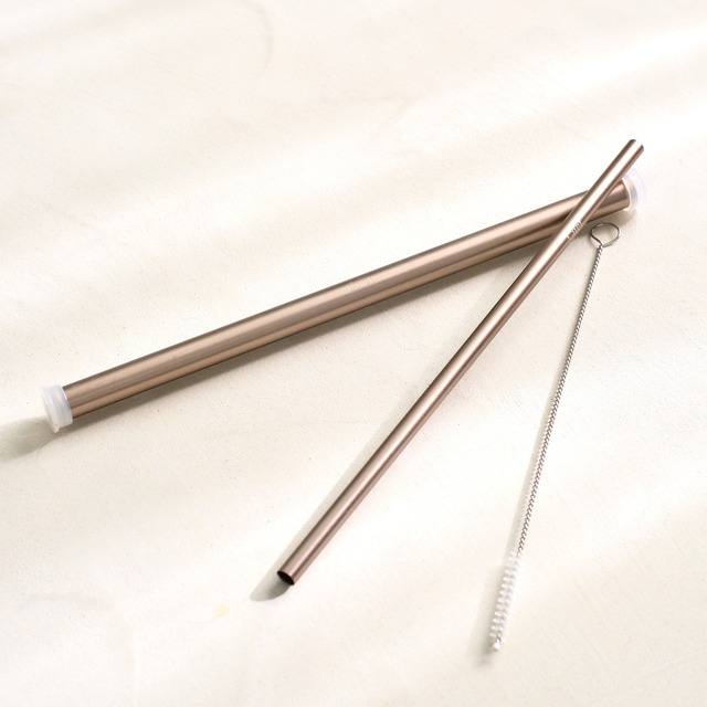 【normal set】Stainless Straw (pink gold)