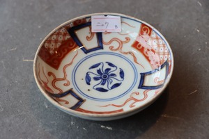 ニュウ 伊万里焼 色絵 花文 豆皿 B アウトレット