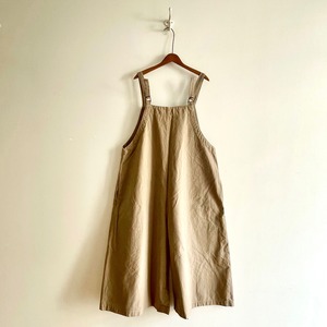 C16069 Cotton Linen Canvas Salopette Pants