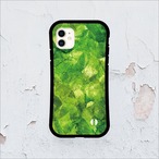 iPhoneケース ペリドット 8月誕生石｜天然石柄スクエア型 GEM071