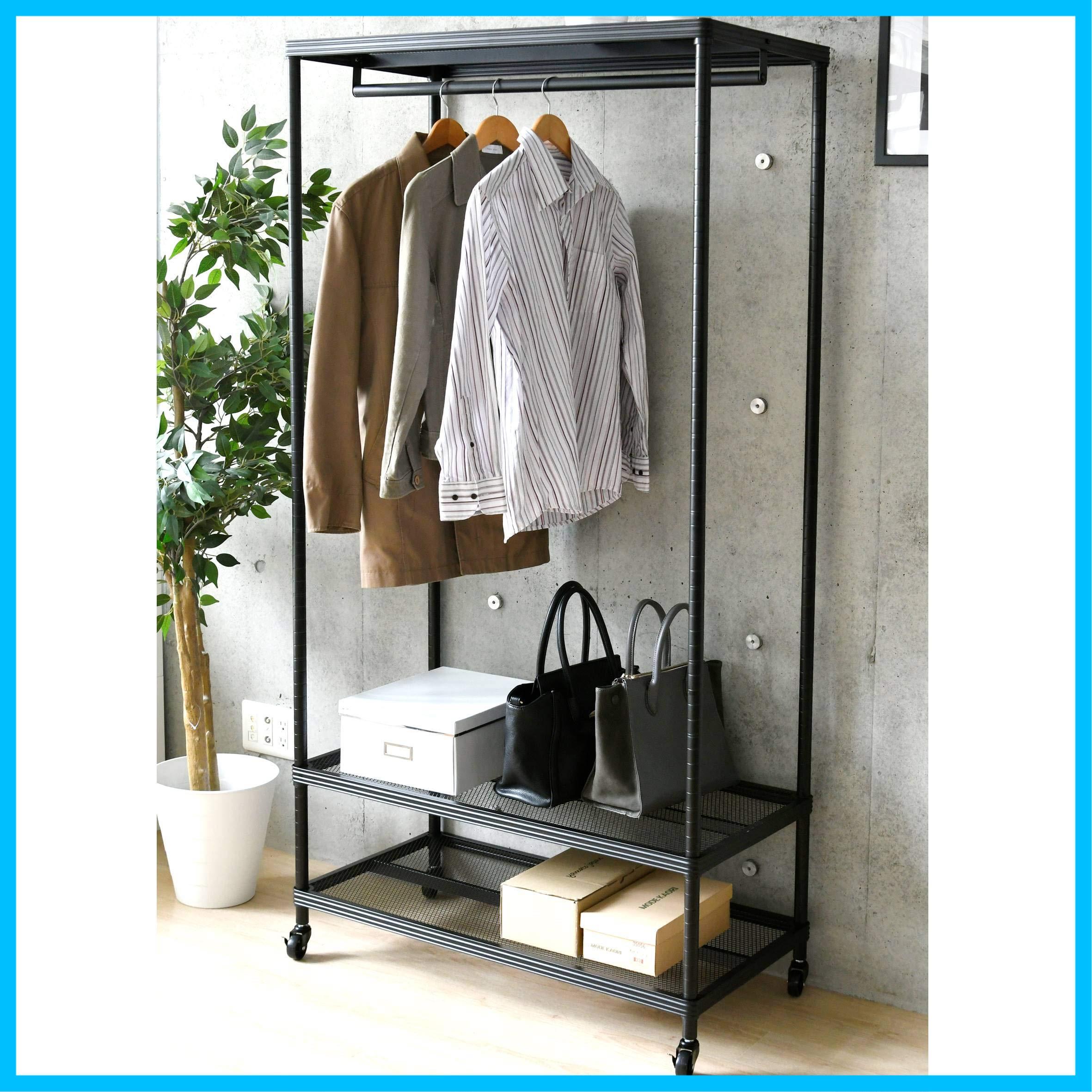 モダン ハンガーラック 棚付き コート 収納 洋服掛け おしゃれ スリム 頑丈 ハンガーラック スリム 頑丈 コンパクト 洋服掛け おしゃれ コート