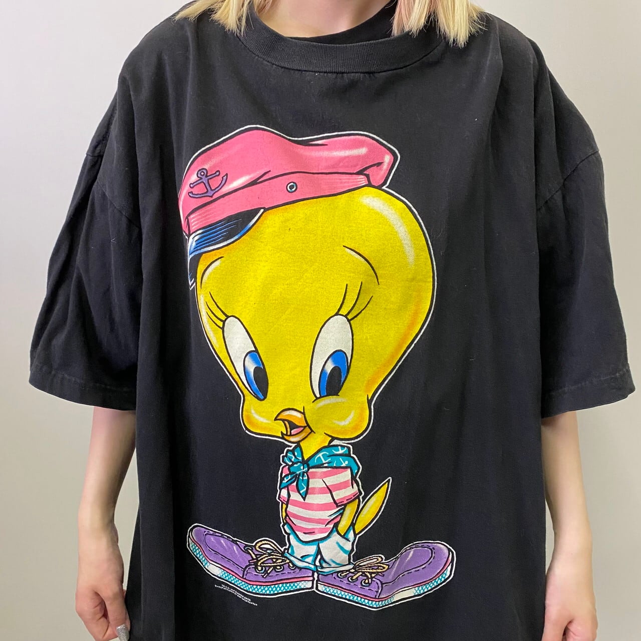 【90s〜00s】 LOONEY TUNES プリント Tシャツ ブラック