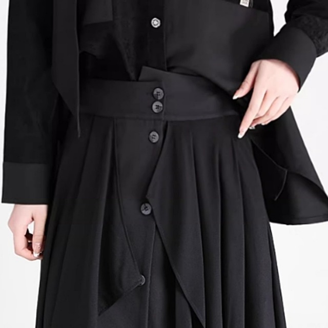 Asymmetrical gather skirt C0251