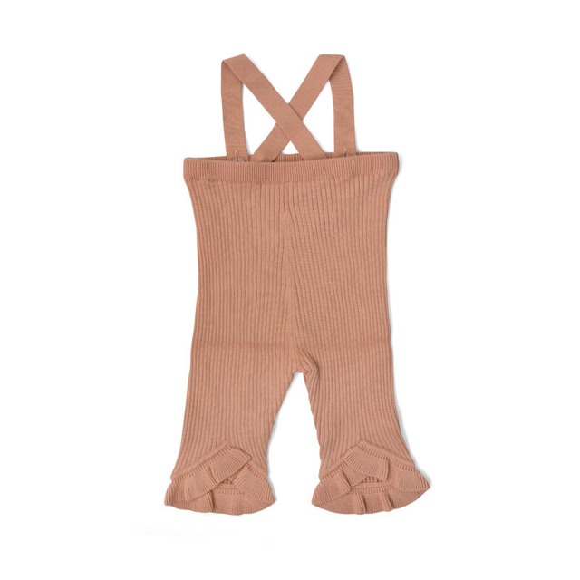 【送料無料】Frilled Knit Unitard / SALMON