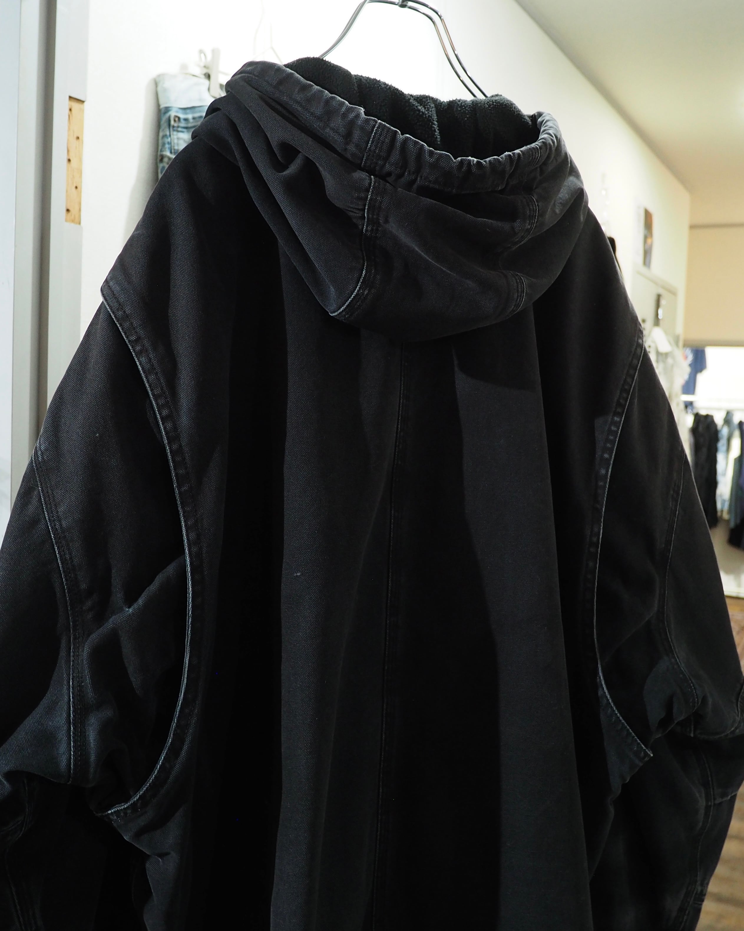 " Special - 墨黒 " Beautiful Fade × Aging Vintage Loose Active Jacket