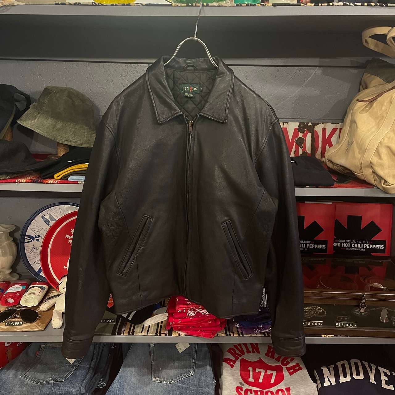 90s J.CREW Leather Jacket | VOSTOK