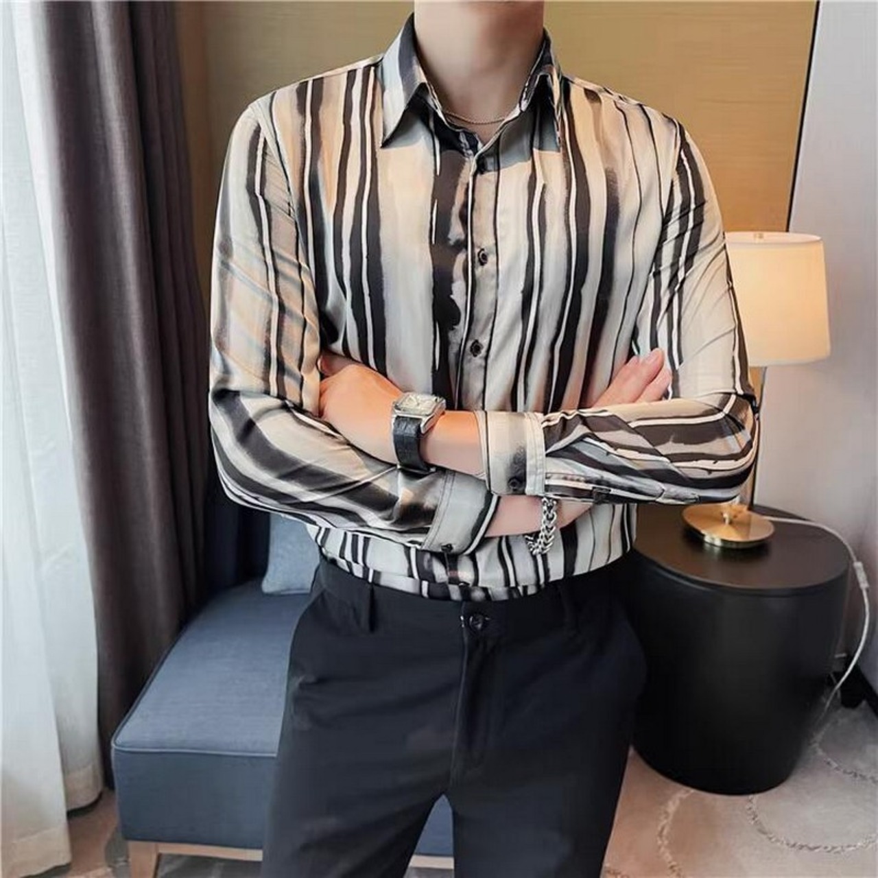 striped shirt tops 00184