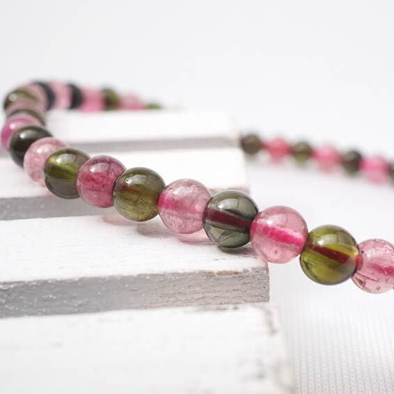 ミックスカラートルマリン ブレスレット 4mm おまかせ便 211-939