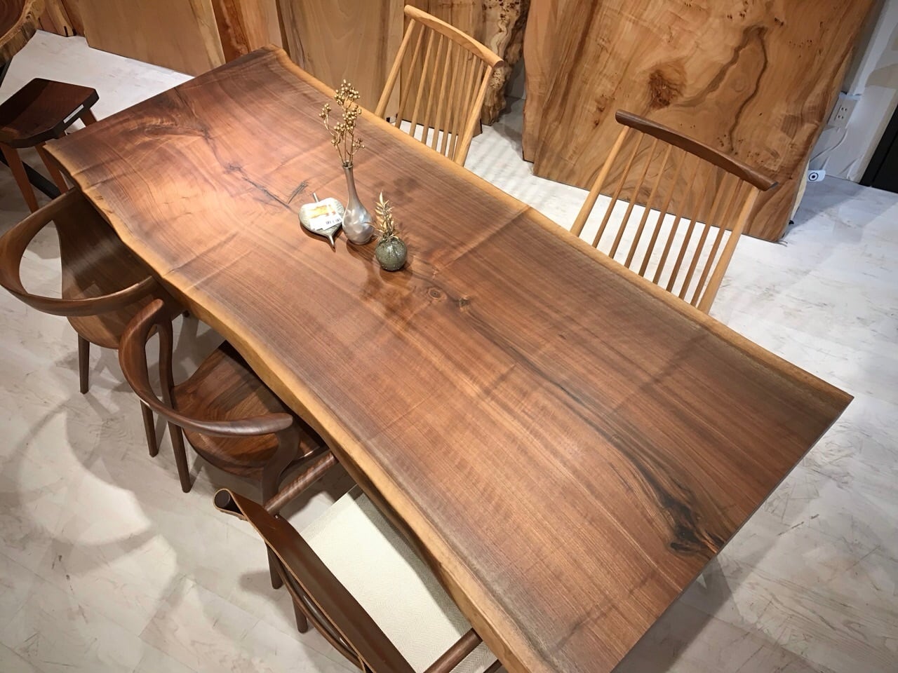 Bilcoastウォールナットテーブル マルチスタンド650 BILCOAST