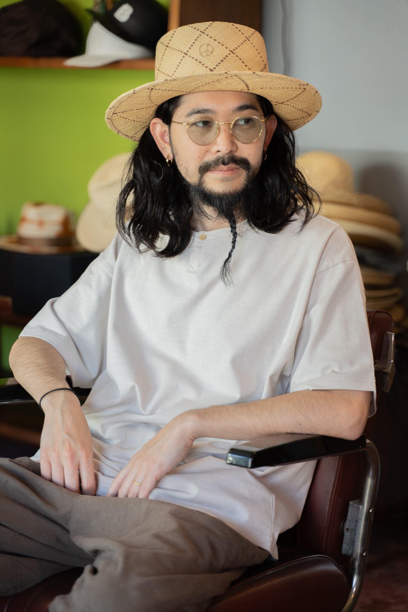 即完品】SOURCE DARU HENRY NECK L/S T - ECRU SOURCE:DARU HENRY NECK