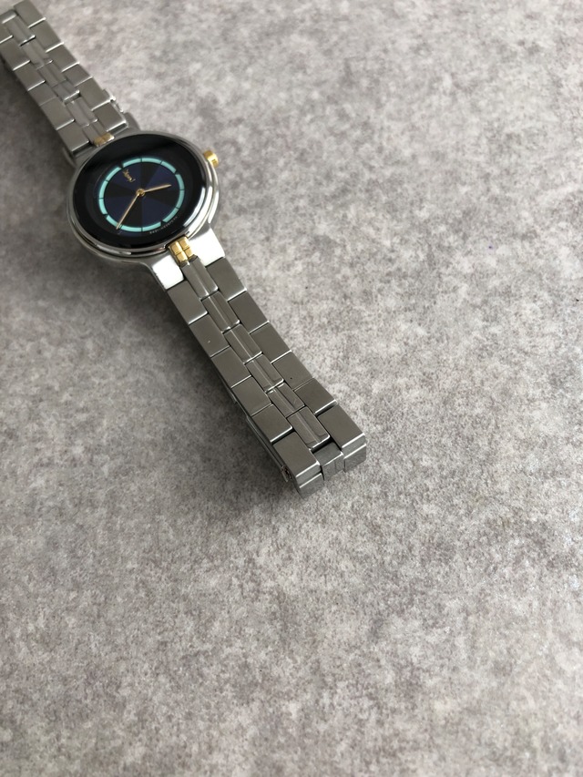 Yves Saint Laurent イヴ・サンローラン 腕時計 シルバー×ブルー コンビカラー ステンレススチール クウォーツ 5421-H13855 vintage ヴィンテージ オールド uchgez