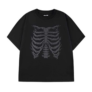 【SUPPLIER】Rhinestone Fire Bones Tee / Black【サプライヤー】