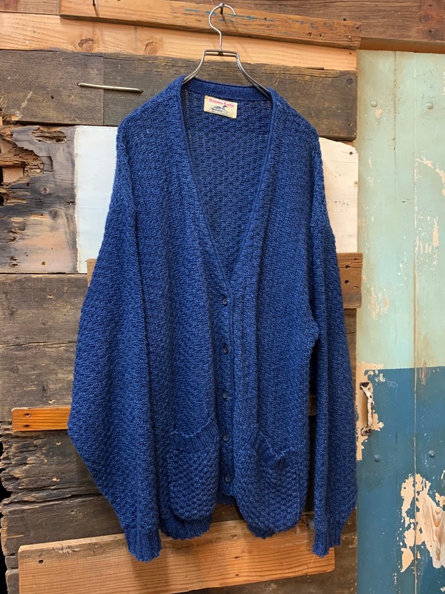 90's winona knits indigo cotton cardigan