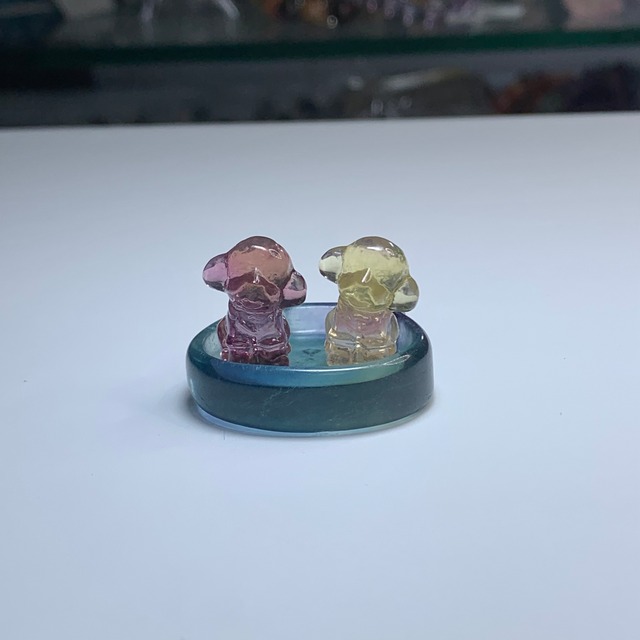 01.可愛いフローライトトイプードルセット