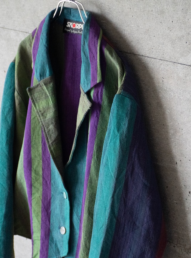 "SKORPI" 1980s Multi stripe jacket
