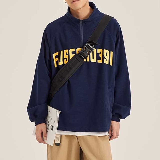 stand-up collar pullover tops M41367
