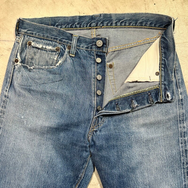 50's LEVI'S 501XX リーバイス デニム 紙パッチ ギャラ有り ドット刻印