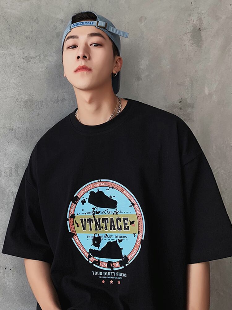 全3色 Tシャツ カットソー プリント カジュアル シンプル