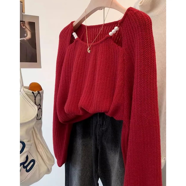 Pearl Knit Tops KRE1978