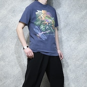 fade boro frog print tee