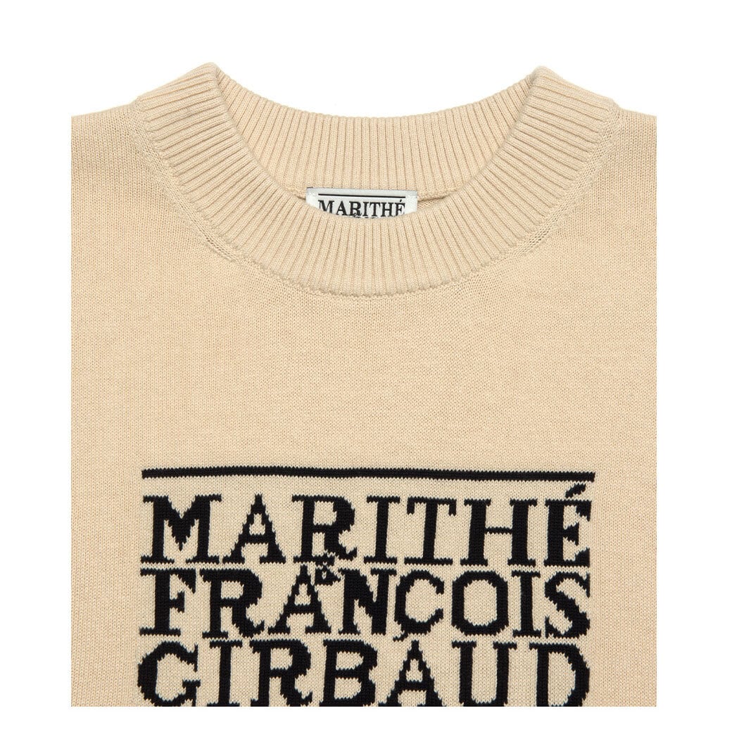 マリテフランソワジルボー ウィメンズクラシックロゴハーフニット セーター 半袖 MARITHE + FRANCOIS GIRBAUD - マリテフランソワジルボー W CLASSIC