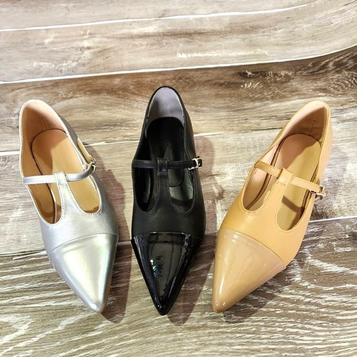 ポインテッドTストラップパンプス/レディース/38-13334