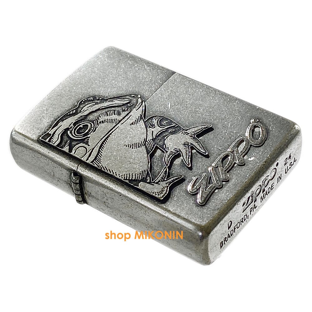『レア廃盤品』SPエルフィルドデオ　Ｐｒｏ&ヘキサ　リップ幕　未開封商品 ZIPPO フロッグ クラシックメタル SV クローム ユーズド仕上げ カエル