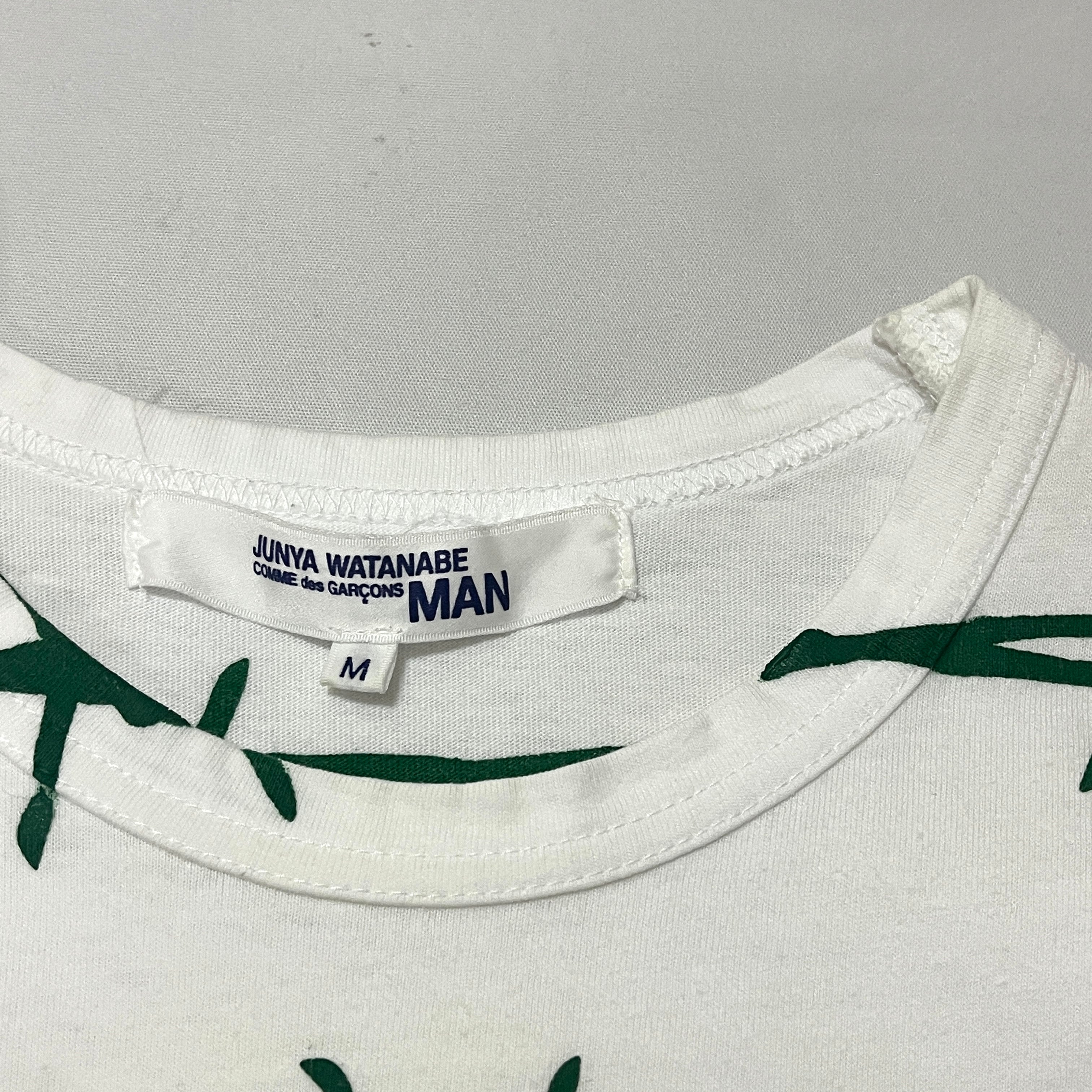 04ss JUNYA WATANABE MAN 有刺鉄線 プリントデザイン Tシャツ ジュンヤ
