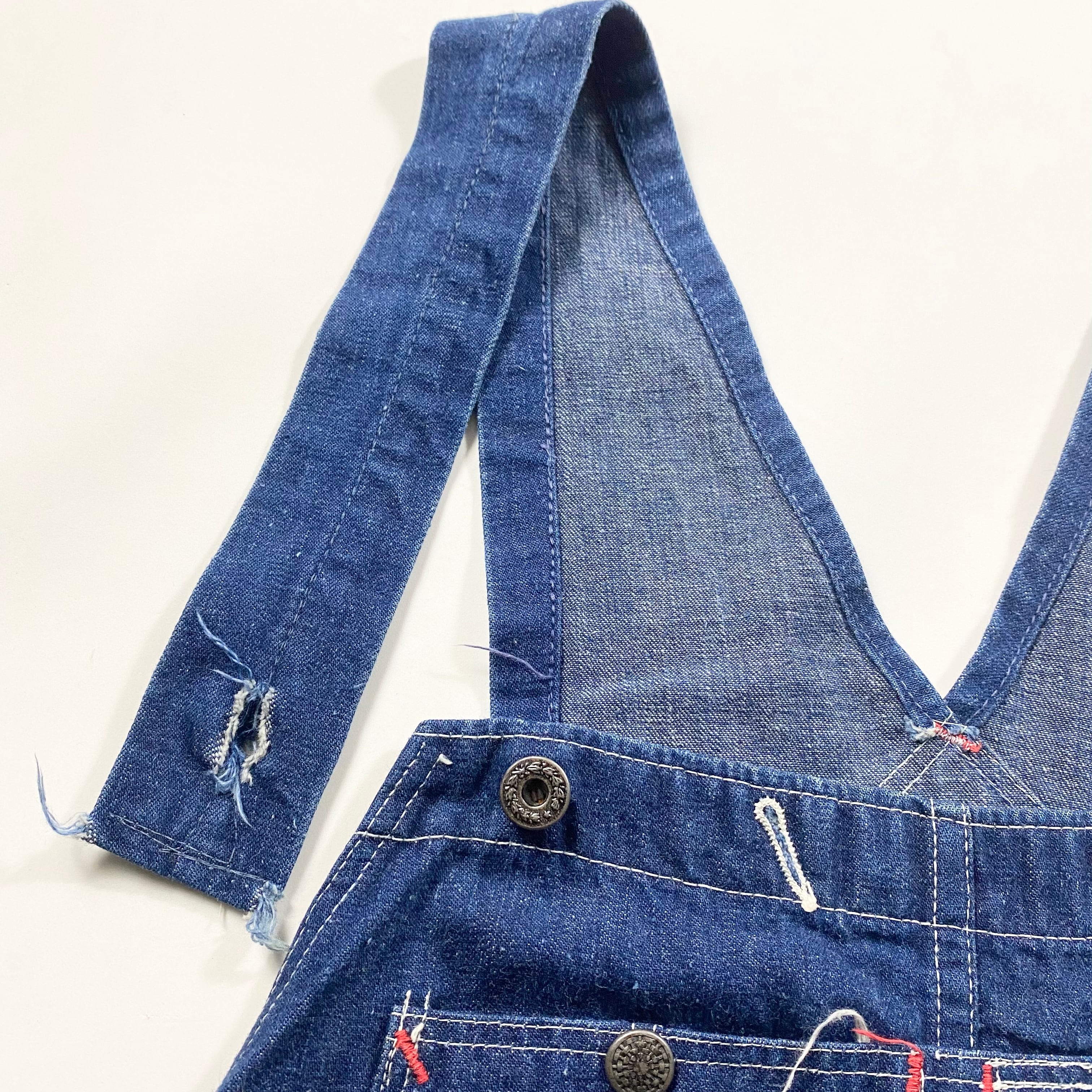 vintage 1940's WW II PAYDAY denim overalls “squarebak” | NOIR ONLINE