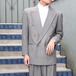 EU VINTAGE renoma PARIS homme STRIPE PATTERNED DOUBLE JACKET SET UP MADE IN ITALY/ヨーロッパ古着ストライプ柄ダブルジャケットセットアップスーツ