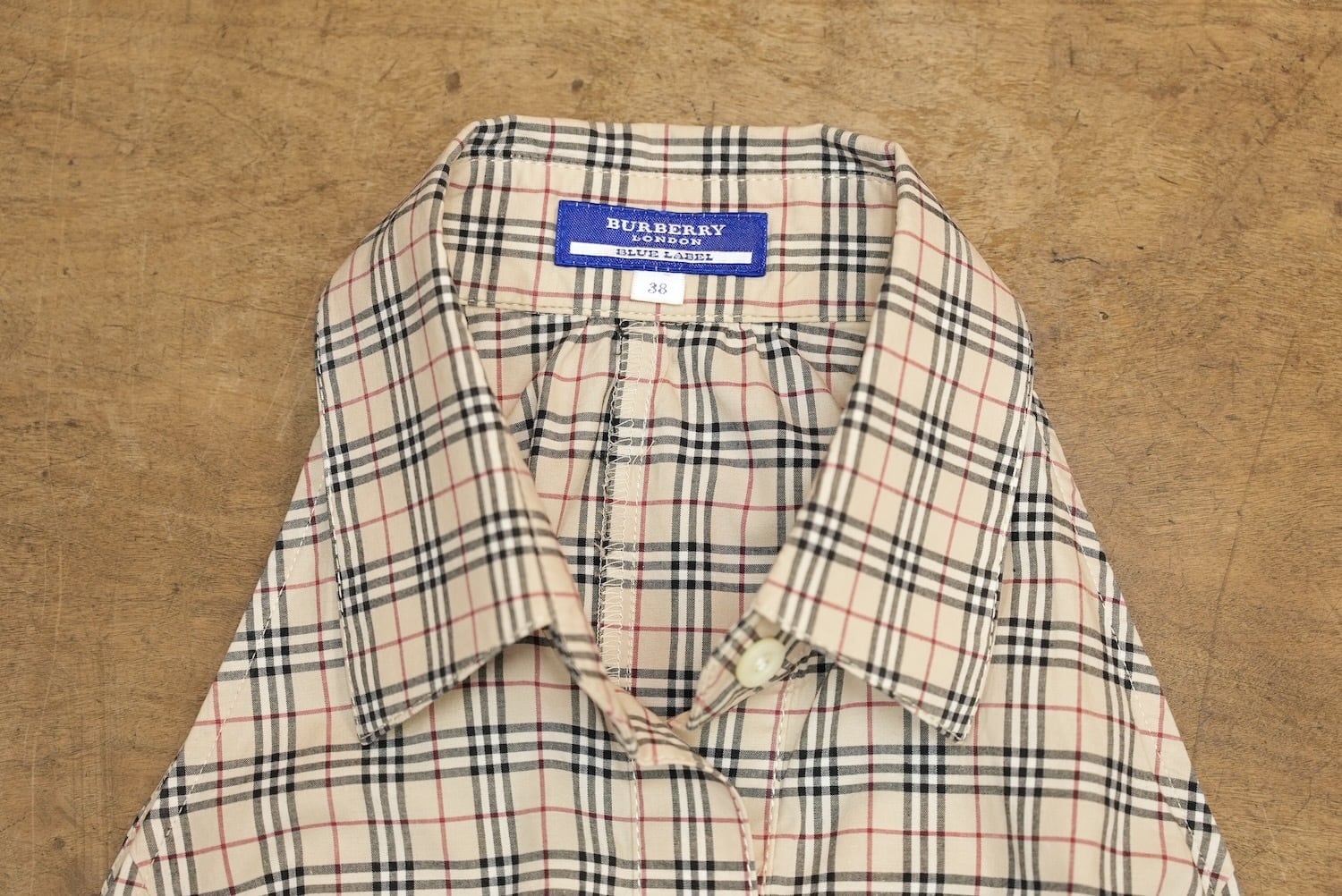 新品BURBERRY BLUE LABEL ノバチェックノースリーブ 刺繍 バーバリー