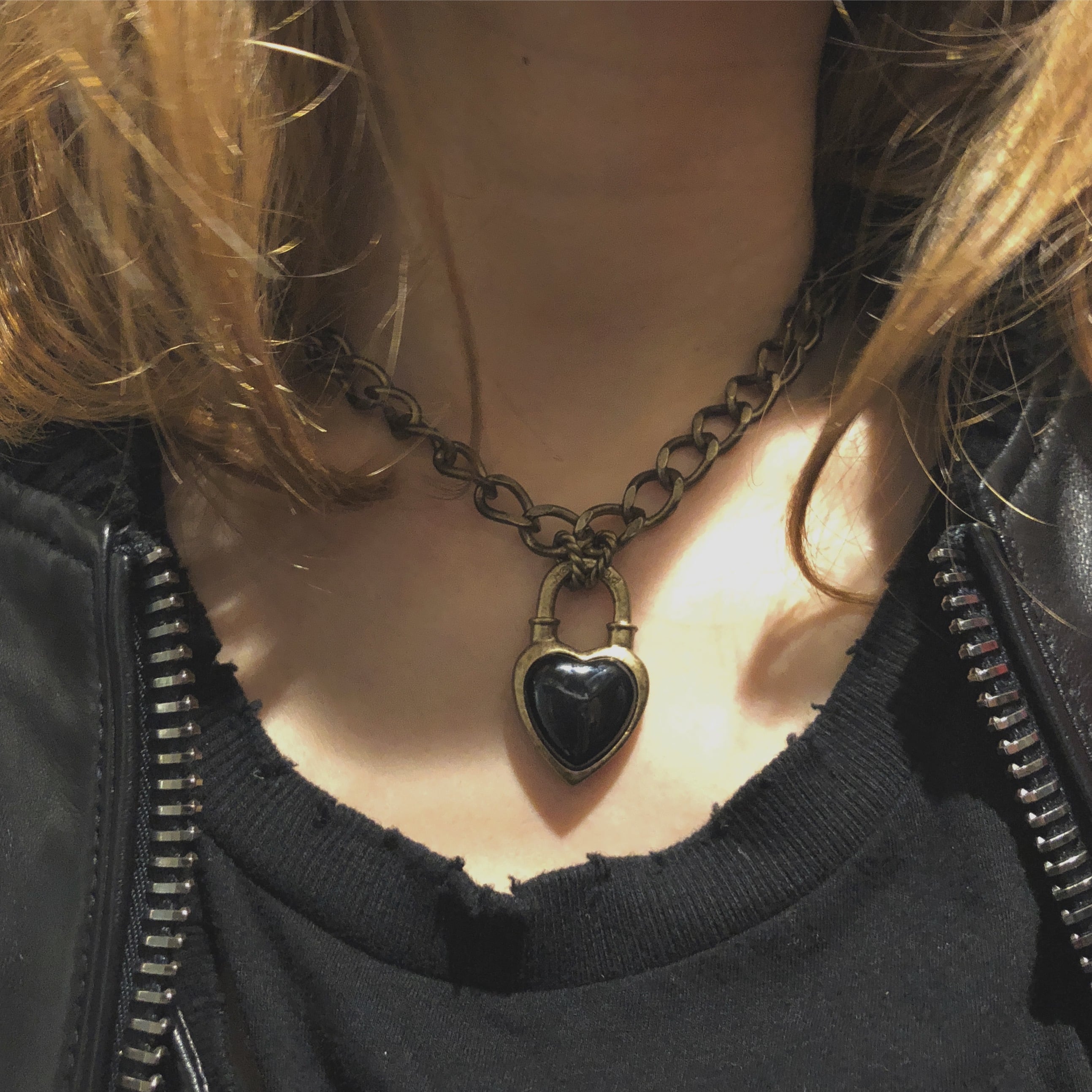 LANIE Never End Chain Choker シルバー ピンク