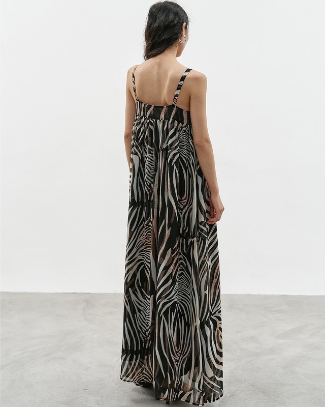 Printed long dress A00244