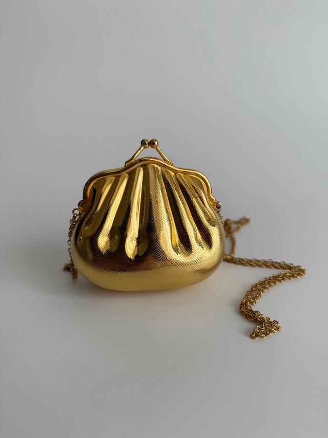 1980s GUCCI GOLD SHELL CHAIN BAG