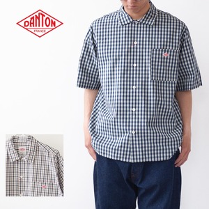 DANTON [ダントン] M's CHECK WORK SHIRT S/S [DT-B0049CPP] チェック ワークシャツ 半袖・ヴィンテージシャツ・コットンシャツ・半袖シャツ・チェック柄・メンズ・男性用・紳士・MEN'S [2023SS]