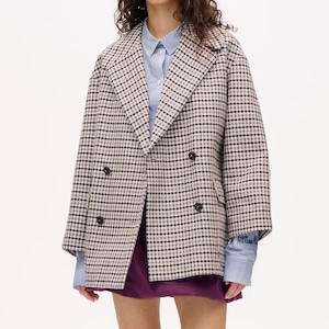 BAUM UND PFERDGARTEN BATICIA JACKET BROWN CAMEL CHECK