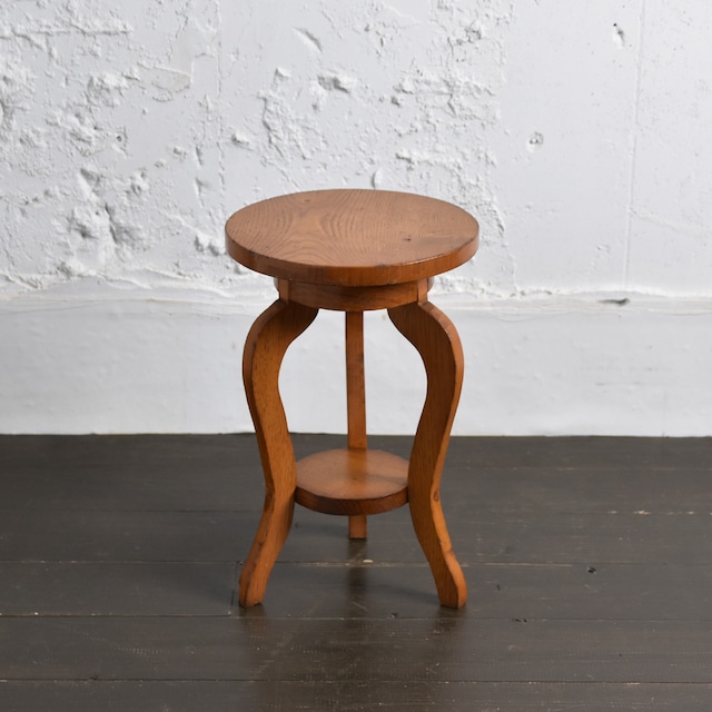 French Oak Round Side Table / フレンチ オーク ラウンド サイドテーブル / 2202H-002