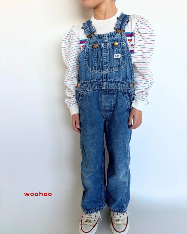 【4-5T相当・vintage】USA製　Leeデニムオーバーオール