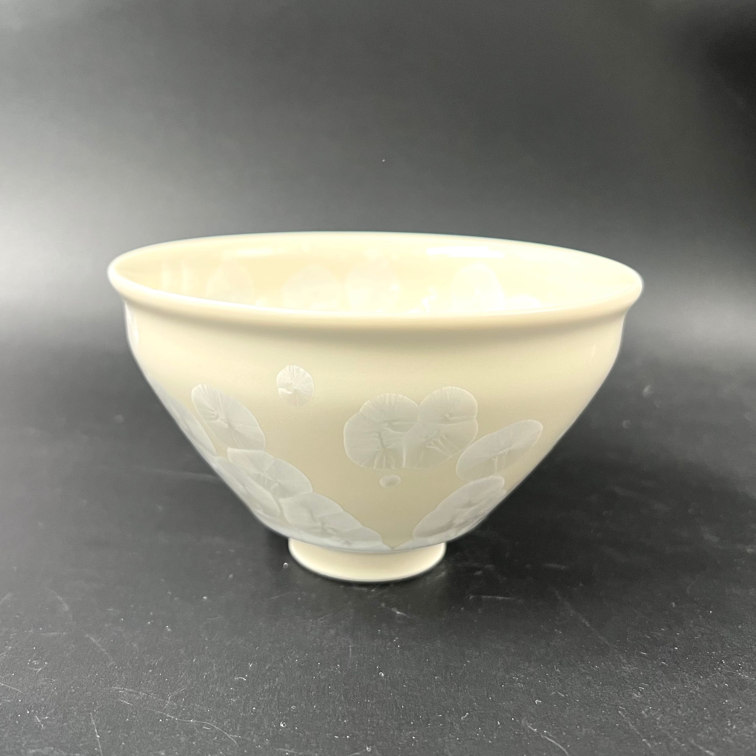 京焼 陶あん 茶碗 抹茶椀 花柄（未使用】京焼 清水焼 陶あん窯 抹茶碗 