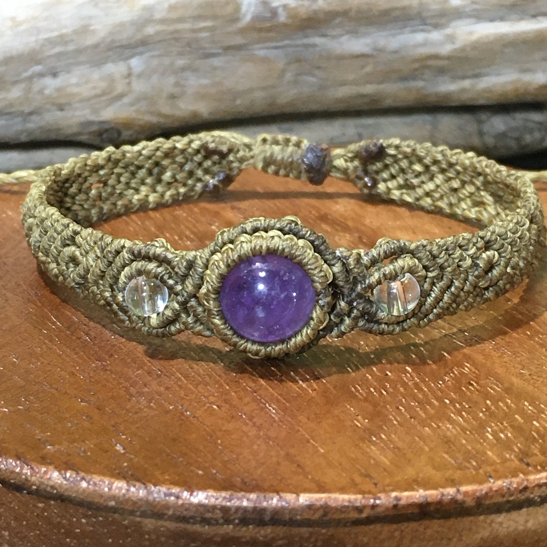 アメジスト マクラメブレスレット B69 | Trickster マクラメ