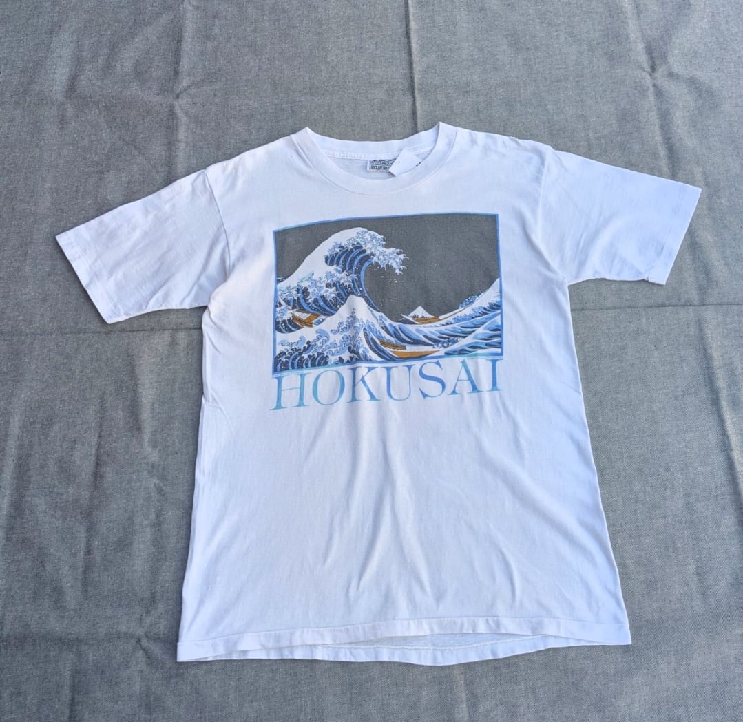 90s wild wood " HOKUSAI " art print tee 小岩店