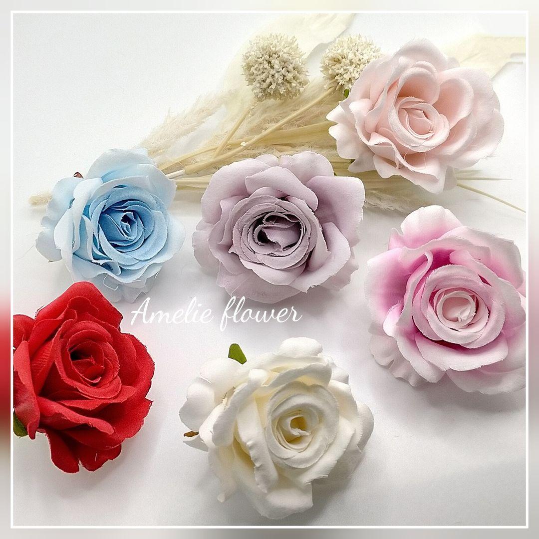 H18?6cm バラヘッド プティアンジュ ローズ 造花 薔薇 リース 