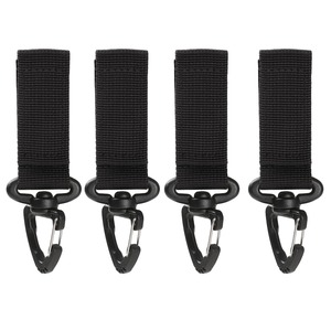 【特価処分】Azarxis タクティカル カラビナ リング ベルクロ ベルト MOLLE キーリング バックル キーホルダー 多機能 タクティカル ポーチ バッグ リュック 対応