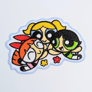 送料無料！ ★刺繍アイロンワッペン★【 The Powerpuff Girls ( パワーパフガールズ ) 】〚アメリカン雑貨 アメトイ〛