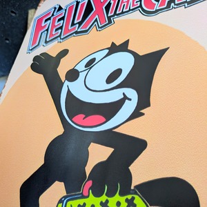 送料無料!ちょうどいいブリキ看板【 Felix the Cat / フェリックス / フィリックス】 METAL SIGN / メタルサイン / ブリキ看板 / サインボード / ビンテージ加工 〚アメリカン雑貨 アメトイ〛