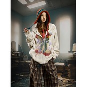 ストリート りんごプリントセーター T1956