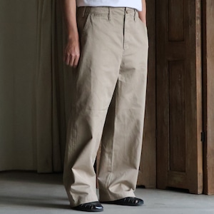 「阿波」 GRISTONE Twill US ARMY M-41 Wide Straight Easy Pants　Beige